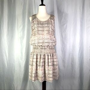 Joie Lawska silk sleeveless mini dress shirring L ASO New Girl